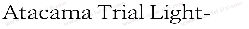 Atacama Trial Light字体转换